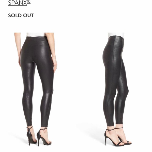 SPANX faux leather leggings - Picture 2 of 3